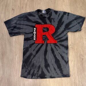 Port and Company Red and Grey Tie-Dye Tee NEWARK